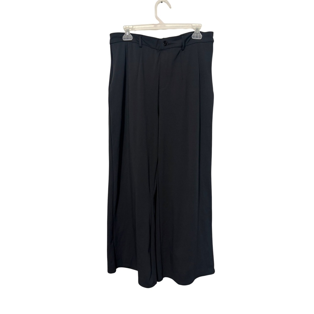 HALARA Size XL Black Wide Leg Pull On Pants Active Travel Business Casual